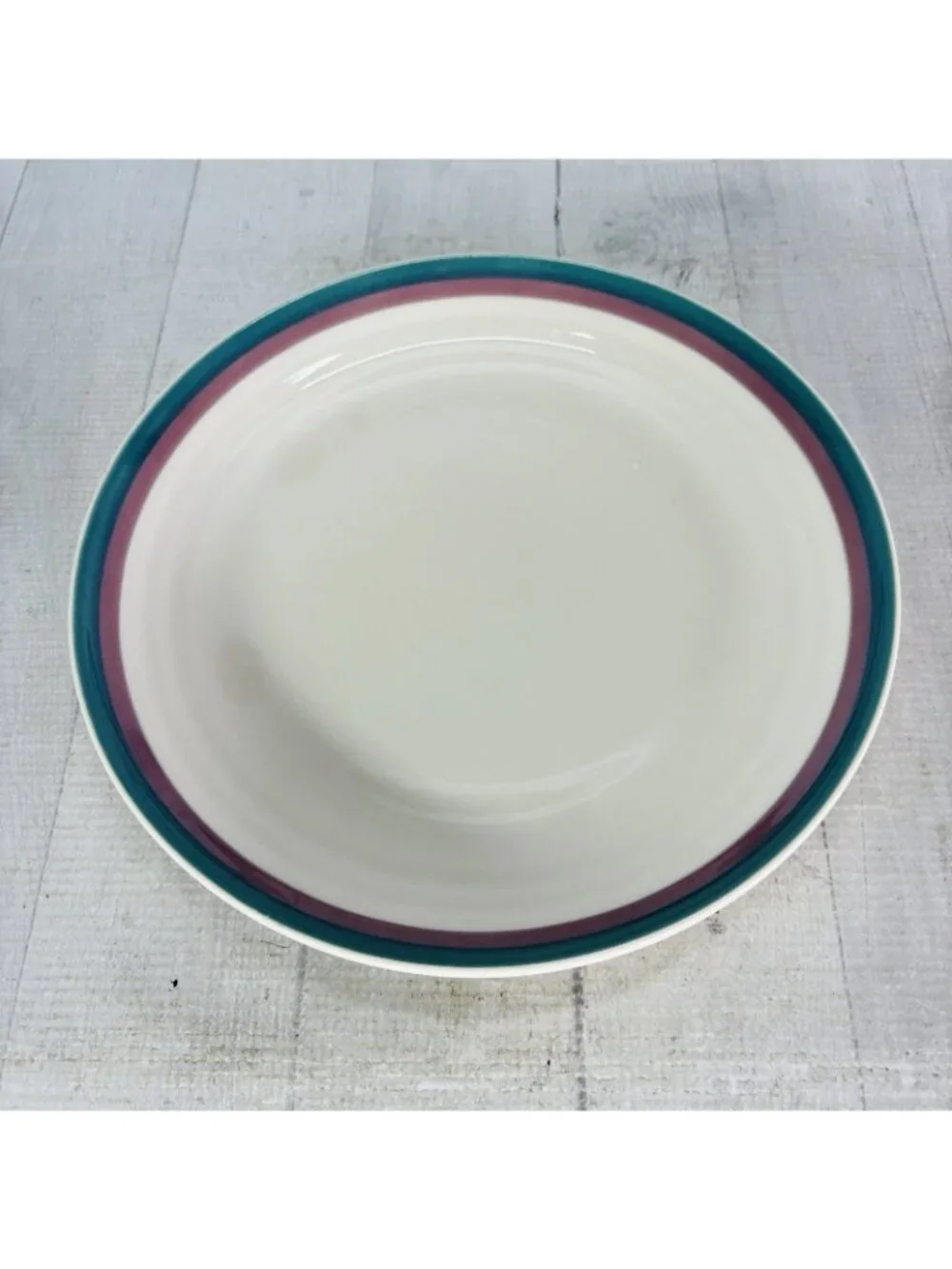 Pfaltzgraff JUNIPER Green Mauve Bands Stoneware 10